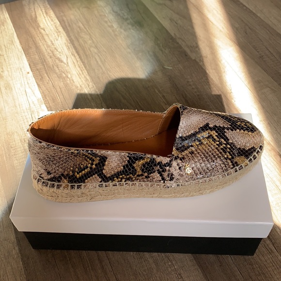 Kurt Geiger Morella LeatherSnake Print Espadrilles - Picture 3 of 8